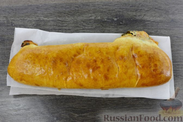 Пицца-рулет с болгарским перцем и шпинатом