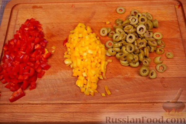 Овощные бездрожжевые пирожки "Калейдоскоп" с сыром (в духовке)
