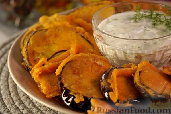 Баклажаны в кляре по-гречески