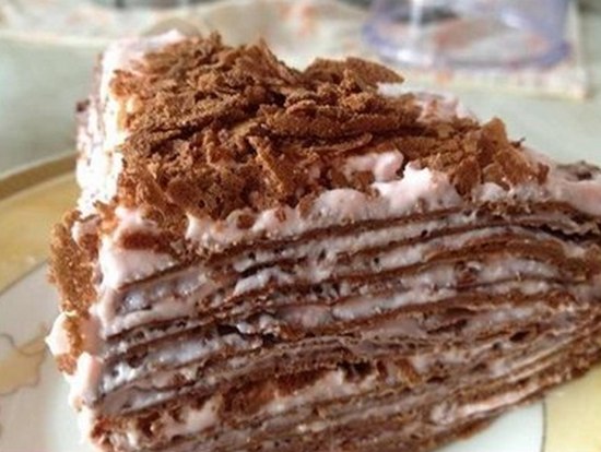 Протеиновый блинный торт с творожной начинкой