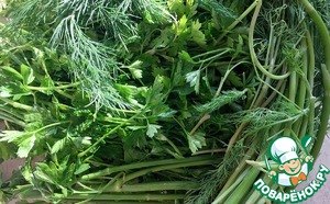 Зеленое пюре из стеблей зелени "Экономное"